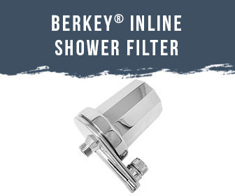 Berkey® - Inline Shower Filter - Chrome - New model with UK + EU fitting